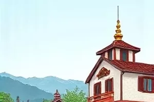 《逆行者日志》剧照，消防通道内的红色应急灯与背影