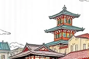 《纸月亮收集者》剧照，书桌上摊开的剪贴本与剪纸月亮